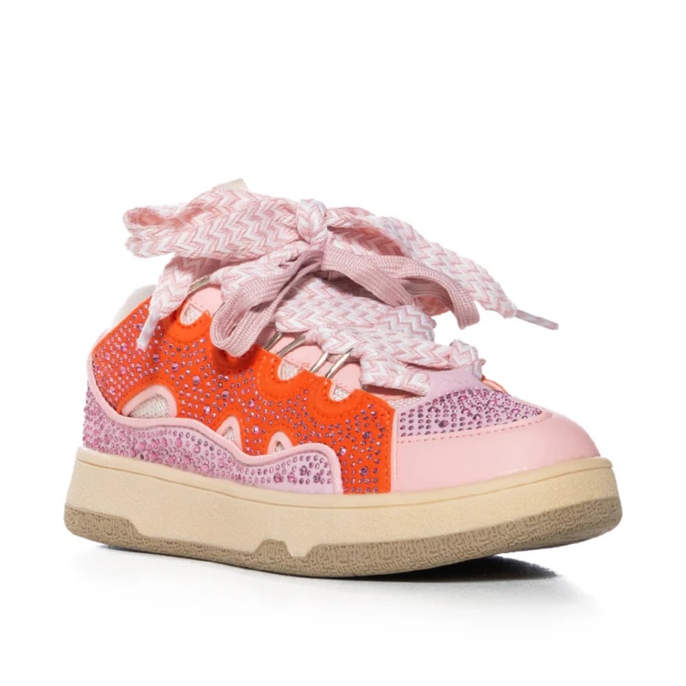 Callie Lives Stasia AZALEA WANG Pink Cinnamon Sweet Sneaker 7.5 8 8.5 9 10 11 - Picture 3 of 5